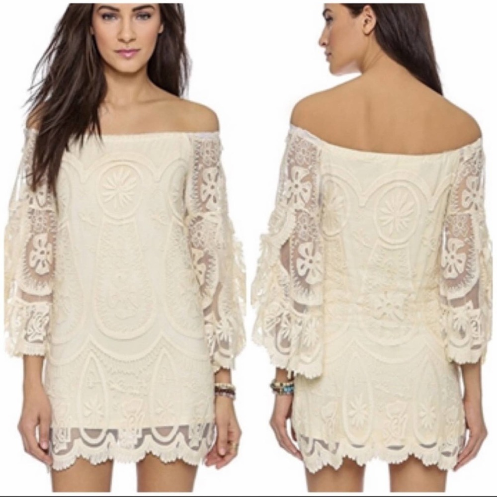 Jen’s Pirate Booty | Lace Off the Shoulder Dress